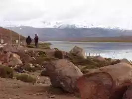 Chungara, the border between Chile and Bolivia