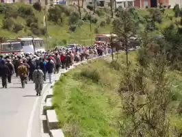 Manifestation blocked the traffic