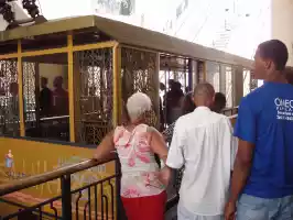 Entering the funicular