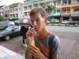 Drinking some swallow nest juice