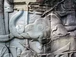 The Elephant terrace carvings