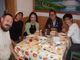 Get-together for lunch in the middle of a busy day
