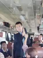 Ordinary train - Train host selling socks