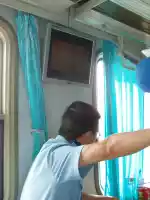 T-train - Chinese love flat screens, even in trains