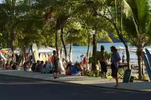 Weekends are busy in Manuel Antonio beach