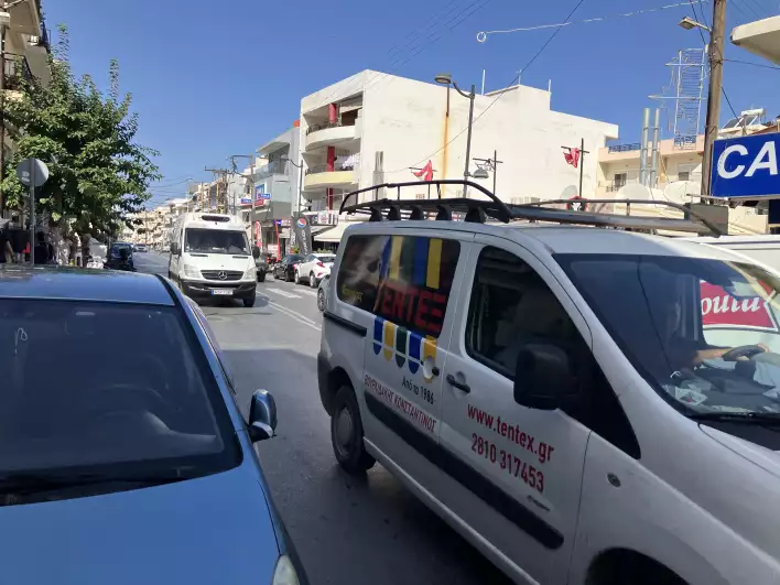 So many cars everywhere in Crete
