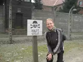 Päivi learning some German