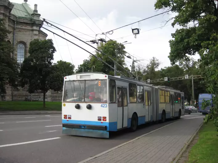 A trolley bus