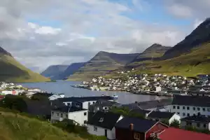 Klaksvik, the capital of Faroe Islands, Denmark