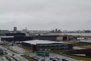 The weather was depressing on our visit to Reykjavik, Iceland