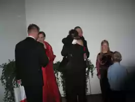 Guests arriving to wedding party by Toni
