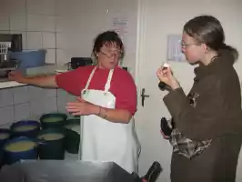 Véronique explains how the cheese is made