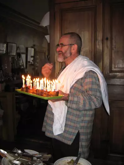 Jean-Charles from Orléans, with a birthday cake (one of the three)