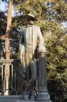 Serious statue
