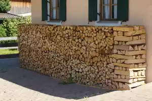 Wood piles are artwork in the Alps, it must take ages to make them look like this