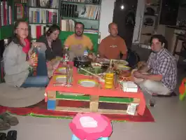 CS dinner with Ori and Udi from Israel (right), and Alexia and Dimitris from Greece (middle)