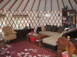 Living room in a yurta (ger)