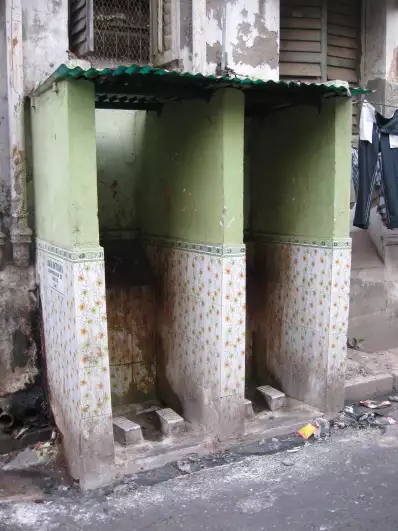 An open public toilet in Kolkata where the whole city is, in fact, one big public toilet