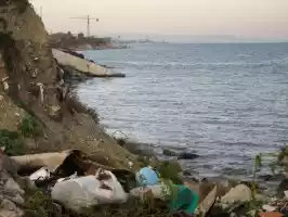 The coastline of Messina is filled with trash, especially in wintertime