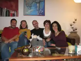 Visiting Ettore (in the middle) in Itri, Italy