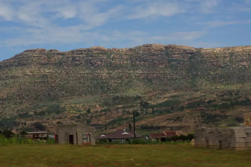 Lesotho is a very poor country, many people live in small shacks