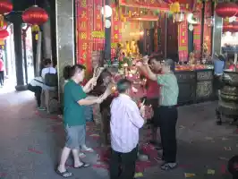 Burning The New Year sacrificial paper trash