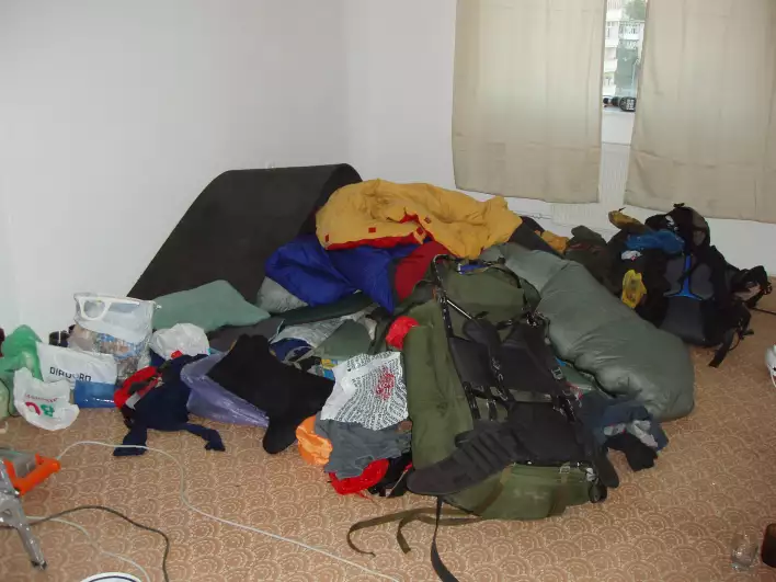 This is how a flat looks like after a CouchSurfing invasion