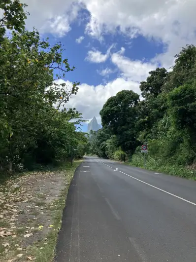 A perfect car-free view to Mont Mouroa