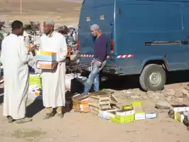 Dates for sale in Zagora. Cheapest were less than 1 euro per kilo
