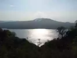 Volcano and lagoon beside Masaya