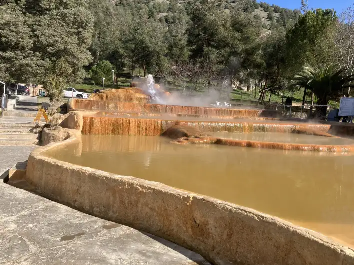 Thermal bath resort in KarahayÄ±t, Pamukkale, Turkey