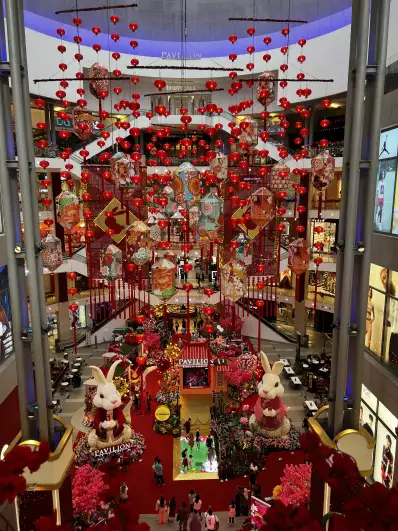 Chinese New Year decorations in Kuala Lumpur, Malaysia