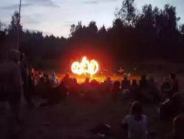 Fireshows were presented by Rainbow people almost every night