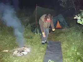 Our camp at night