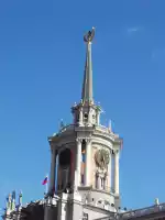 Nice star on top of the tower in Yekaterinburg