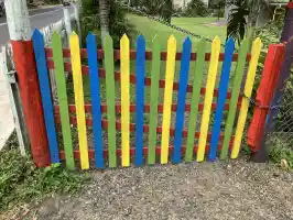Colourful picket fence Colourful picket fence