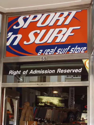 Right of admission reserved, obiviously black people dont surf