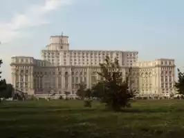 Ceaucescus monumental palace, nowadays a parliament house