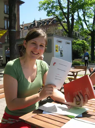 Nadine got voting mail. In Switzerland everyone can vote, not just politicians