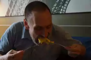 Wedding anniversary pineapple eating contest