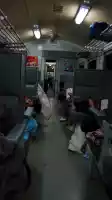 A Thai night train going from Bangkok to Surat Thani