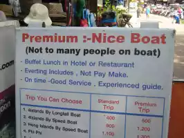 Not too many people on boat. Guess why they have to state that
