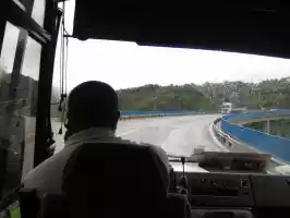 On our chilly and rainy way from Podgorica to Ulcinj in Montenegro