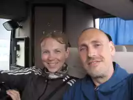 We spend altogether 5 minutes in Kosovo and in this photo we are heading back to Montenegro for going to Serbia