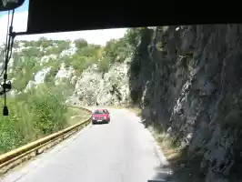Winding roads from the bus window