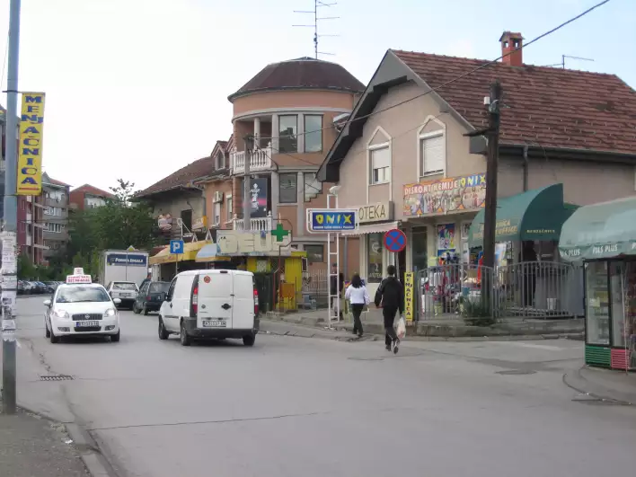 An ordinary street in Krusevac. No mass murderers, Muslim rapists or war criminals here