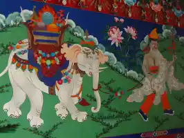 All kind of nice decorations on the walls
