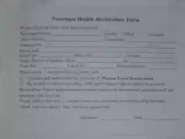 Health certificate for the train