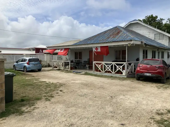 Not Red Cross but Tongan flag