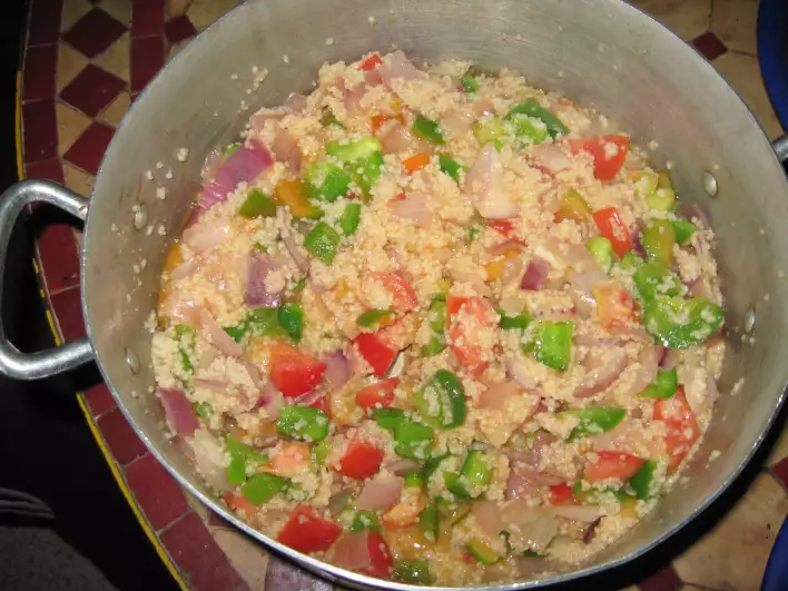 A kind of tabouleh, couscous and vegetables